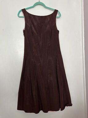 Vintage Eliza J Y2K Cocktail Dress Brown Pink Lining Sz 10